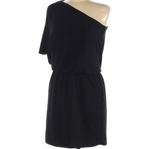 WHBM Black One Shoulder Cocktail Dress